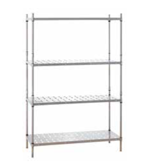 4 Storey Shelf Inox Perforated Light