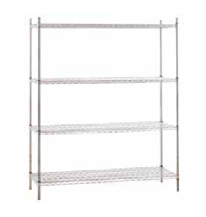 4 Storey Shelf Inox Plastic