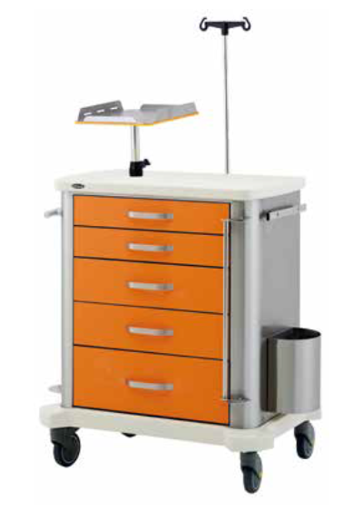 Medicine Trolley 5 Drawers Model