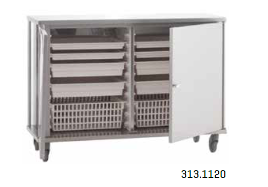 Instrument Trolley with Drawer and Doors