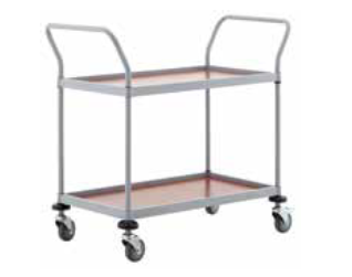 Service Trolley, 2 Tiers Wooden